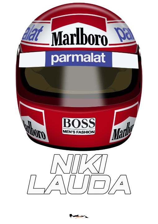 JageOwen's tweet photo. Featured Art of the Day: "Niki Lauda - Front helmet". Buy it at: https://t.co/WZJmulcate https://t.co/WQ4yi78zGf