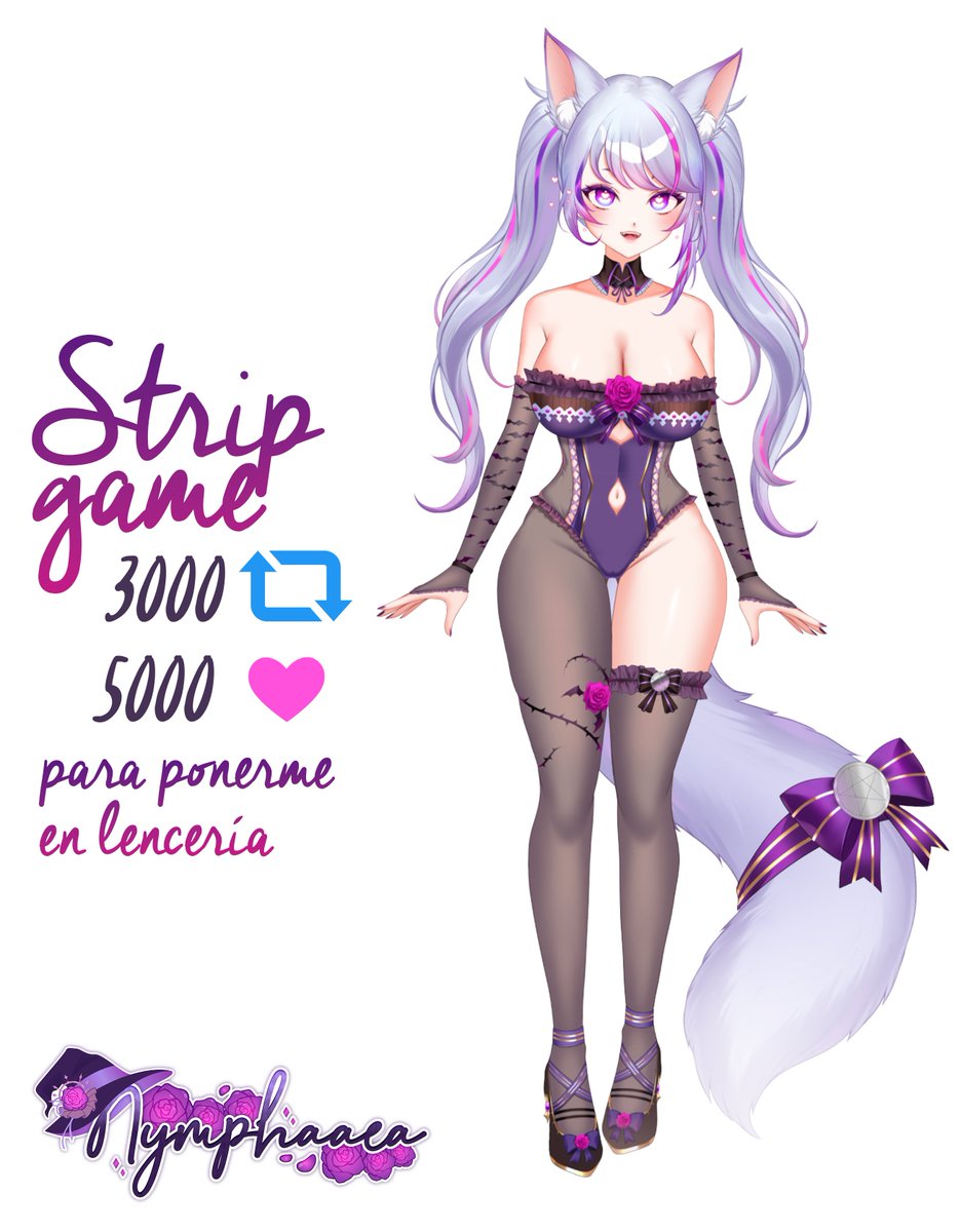 NymphaaeaVT's tweet photo. Completaron en NADA la versión pasada, omg xD #stripgame. Esta es más difícil porque es exclusiva de debut +18 que será exclusivamente para Fansly~
SEGUNDA RONDA: Me pones en mi traje de lencería (que no ha visto la luz del día aun).

3000 🔃 RTs
5000 💜 corazones https://t.co/5MF1peS3km
