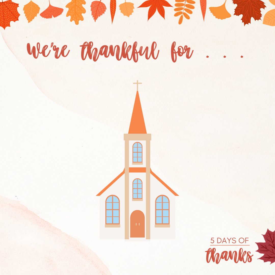 CltSharon's tweet photo. We are thankful for the church! The church is much more than a building. It's a body of believers who worship together, serve together and love one another. The church is also often called the bride of Christ!

Drop a comment below about why you are grateful for the church! https://t.co/zAGTD7RCEH