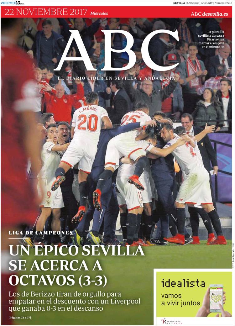 sfc_hemeroteca's tweet photo. #TalDiaComoHoy se juega el #SevillaFC #Liverpool en la #ChampionsLeague en el 2017
#SFC_Hemeroteca #WeareSevilla #NuncaTeRindas #VamosMiSevilla #SFCLFC #LFC https://t.co/75ssXtoUn4