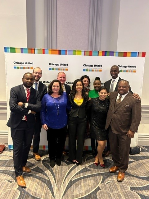 erikadpatterson's tweet photo. I had a wonderful time at @ChcgoUnited’s Bridge Awards Celebration alongside some of my @EY_US colleagues. Driving #DEI progress in the corporate workspace is critical to Chicago’s sustainability. #CUleads https://t.co/hjMlaipc0N