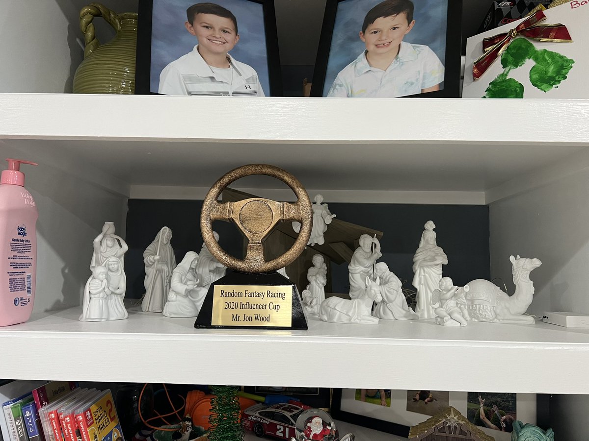 Thanks @steveluvender. My trophy for all my hard work really brings the room together and compliments the year-round nativity scene display nicely