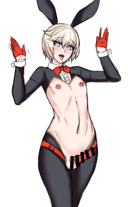 rkgkキャラ募集で描いた穂稀 なお先輩(逆バニー)
腰から下女の子っぽくし過ぎちゃうので男の娘て描くのムズイなと改めて思ったZE☆ 