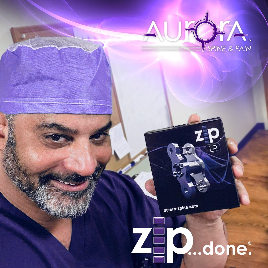 AuroraSpine's tweet photo. Thank you, Dr. Luis Alfredo Guerrero, MD, for choosing ZIP™ for your patients. We love supporting our physician partners and being part of the solution process of achieving pain relief.
ZIP... Done!
#ThePurpleForce #GoAuroraGo #ZIPDone #MIS #Paindocs $ASAPF $ASG.V https://t.co/ISQHnjM5BU