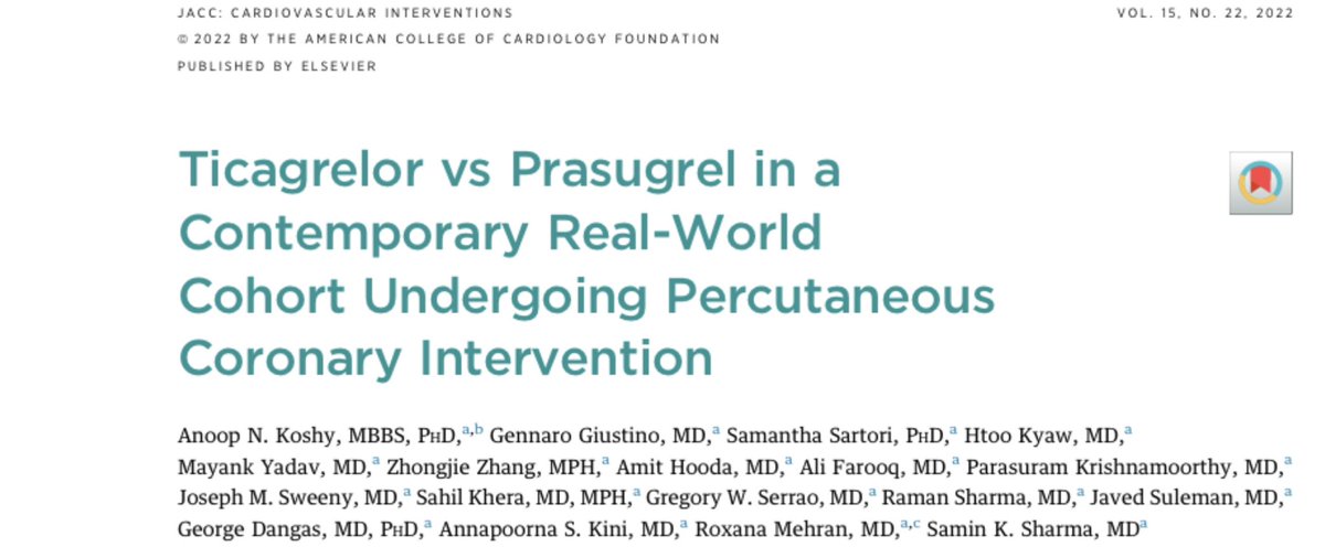 Anoop Koshy (@dranoop_koshy) on Twitter photo Just out in <a href="/JACCJournals/">JACC Journals</a>. Our real-world comparison of Ticagrelor vs Prasugrel in an all-comer patient population undergoing #pci <a href="/MountSinaiHeart/">Mount Sinai Fuster Heart Hospital</a> <a href="/g_giustinoMD/">Gennaro Giustino, MD</a> <a href="/Drroxmehran/">Dr Roxana Mehran</a> <a href="/ParasuramMD/">Parasuram Krishnamoorthy MD</a> <a href="/samtori/">samantha sartori</a> <a href="/AmithoodaMD/">Amit Hooda, MD,FACC, FSCAI</a> <a href="/KHERA_MD/">Sahil Khera</a> <a href="/GilbertTangMD/">Dr. Gilbert Tang</a> sciencedirect.com/science/articl… Just out in <a href="/JACCJournals/">JACC Journals</a>. Our real-world comparison of Ticagrelor vs Prasugrel in an all-comer patient population undergoing #pci <a href="/MountSinaiHeart/">Mount Sinai Fuster Heart Hospital</a> <a href="/g_giustinoMD/">Gennaro Giustino, MD</a> <a href="/Drroxmehran/">Dr Roxana Mehran</a> <a href="/ParasuramMD/">Parasuram Krishnamoorthy MD</a> <a href="/samtori/">samantha sartori</a> <a href="/AmithoodaMD/">Amit Hooda, MD,FACC, FSCAI</a> <a href="/KHERA_MD/">Sahil Khera</a> <a href="/GilbertTangMD/">Dr. Gilbert Tang</a> sciencedirect.com/science/articl…