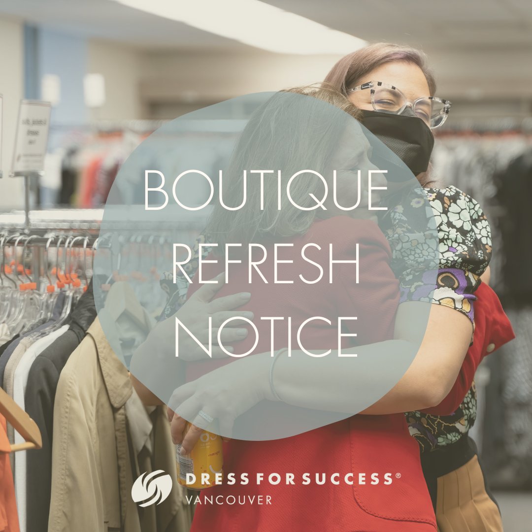 We will be closing the boutique for in-person dressing services on weekdays from November 22 until year-end. We will see clients in-person on Saturday, December 3, 10, 17 from 9:45 am-4:00 pm, virtual dressings on Tuesdays and Thursdays and accept newcomer package requests.