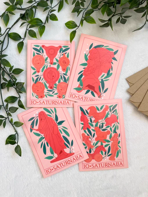 There's still a lot of goodies available in my Saturnalia Shop, including these on sale gorgon key-chains!  #ClassicsTwitter #AncMedTwitter  