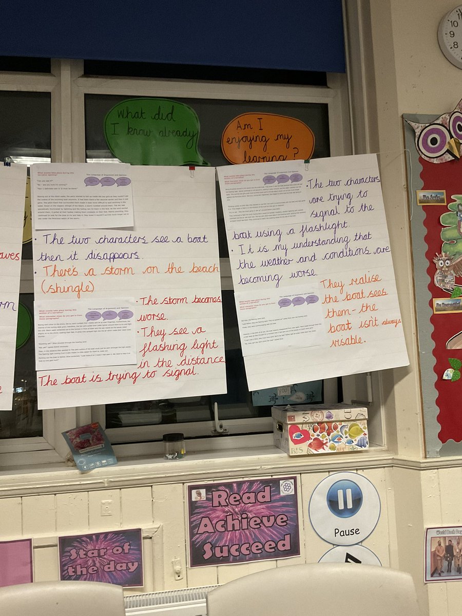 It has been a lovely morning full of discussion in Onyx class as we embarked on our new unit of writing. We have explored the scene between Olive and Esther in LFTLH where they spot the elusive boat they’ve been waiting for <a href="/misssmythe_HT/">Miss Smythe ✨</a> #year6 #speakwell @emmac2603
