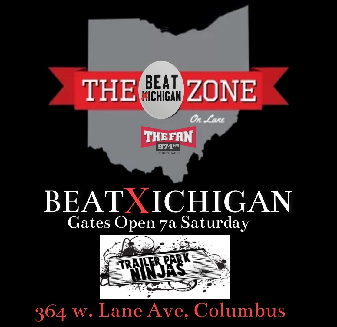 This Sat The O-Zone Tailgate On Lane OPENS at 7a w/ <a href="/971thefan/">97.1 The Fan</a> &amp; Trailer Park Ninjas 

#GoBucks
#BeatTTUN