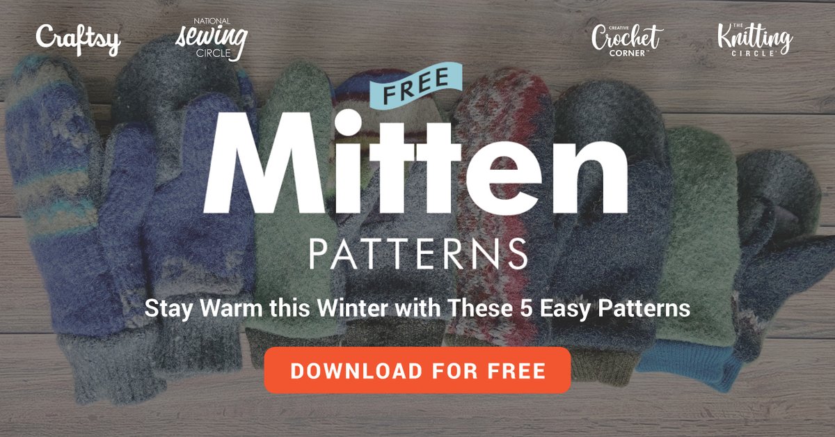 Stay warm this winter with these five easy mitten projects! Learn to crochet, knit, or sew your own mittens when you follow along with the different instructors. Download your free pattern to get started! ow.ly/Miu350LK7IT
