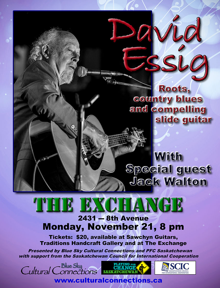 David Essig Music (@davidessigmusic) on Twitter photo Tonight's show at <a href="/theExchangeLive/">The Exchange</a> in Regina is a wonderful addition to my Prairies tour!
Tickets are also available online at theexchangelive.ca
#regina #livemusic #rootsmusic #folkmusic #Blues Tonight's show at <a href="/theExchangeLive/">The Exchange</a> in Regina is a wonderful addition to my Prairies tour!
Tickets are also available online at theexchangelive.ca
#regina #livemusic #rootsmusic #folkmusic #Blues