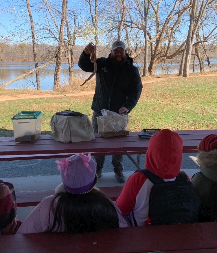 Third Grade had fun learning about the forest ecosystem at Algonkian Park today. Yes, that is a real snake!