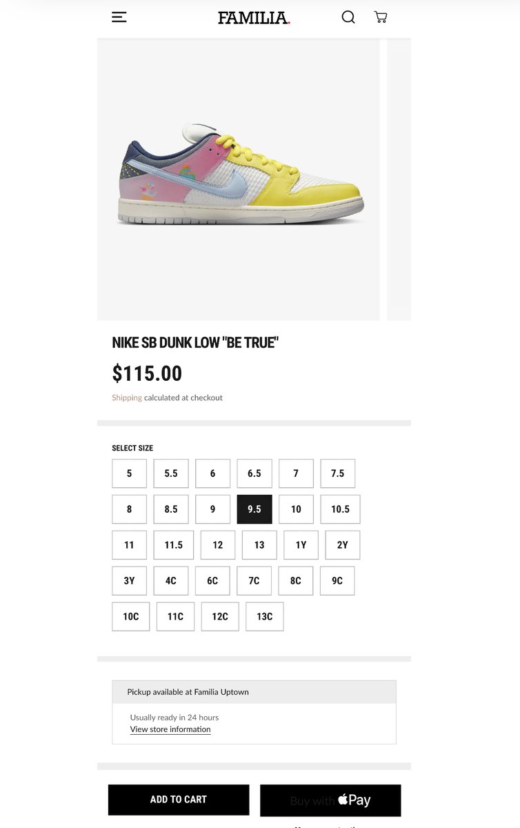 SNKR_TWITR on Twitter "Few sizes Nike SB Dunk Low ‘Be True’ Shop