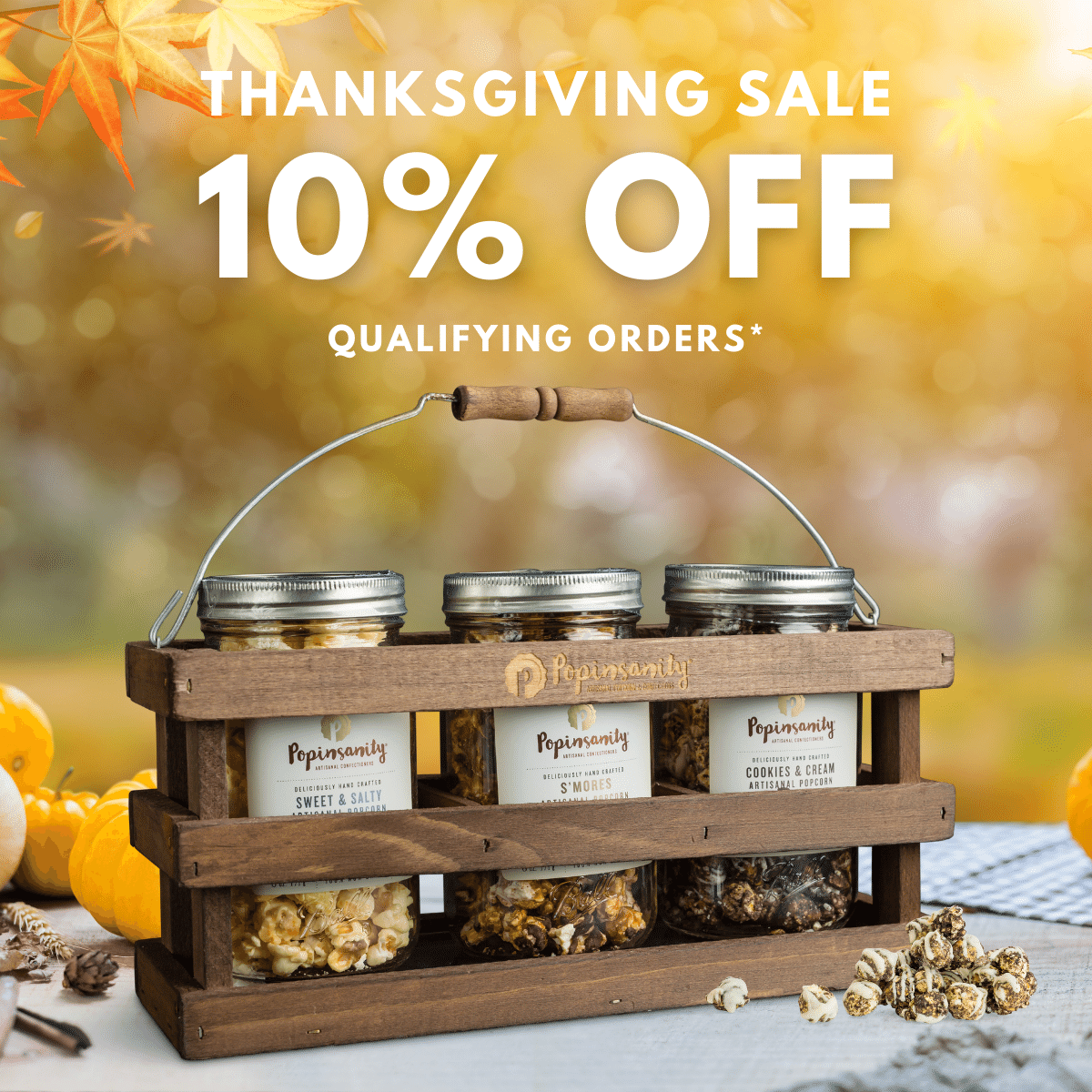 🍂 We want to thank you for being a loyal customer by offering you 10% discount on all qualifying orders.  

🏷️ Use coupon code THANKS22 during checkout

🎁 popinsanity.com/gifts/

#gifts #Thanksgiving #HolidayShopping #giftideas #corporategifts