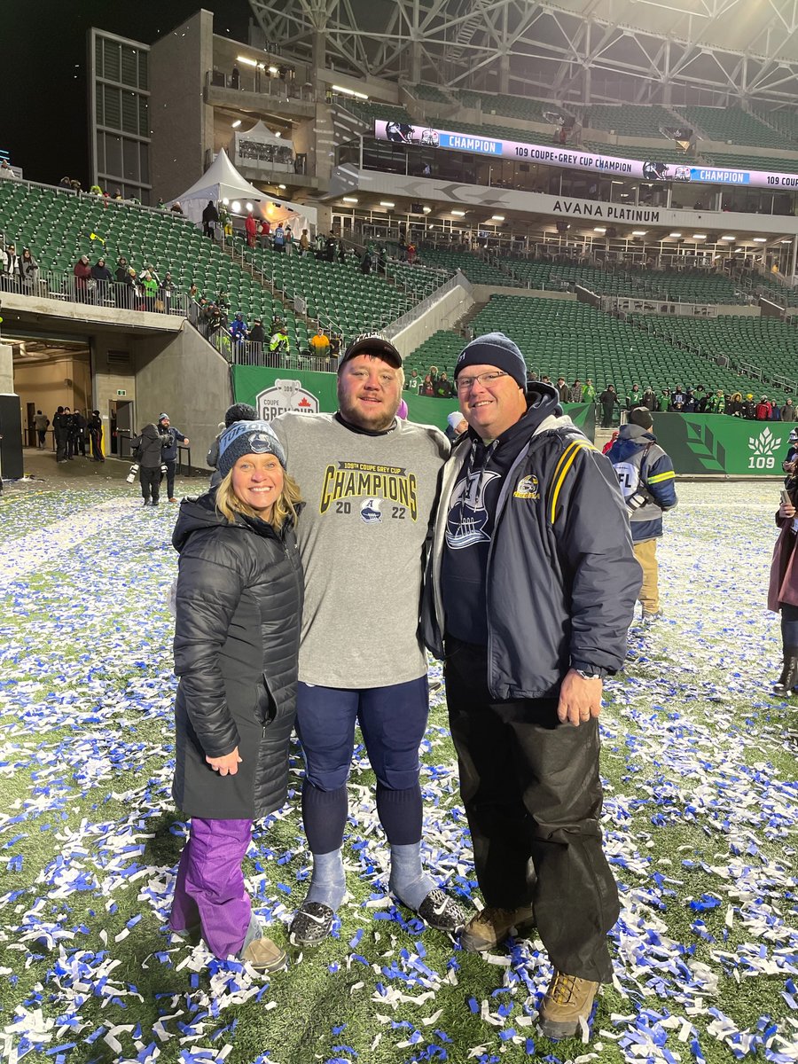 So proud of Jared Brinkman and the 2022 Grey Cup Champions…Toronto Argonauts!!!!!