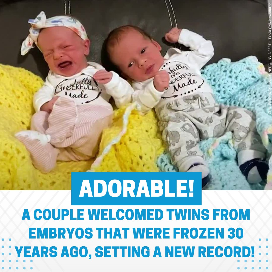 The Oregon twins were born from embryos frozen 30 years ago. Details