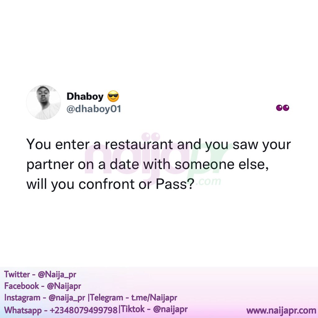 Confront or pass?
