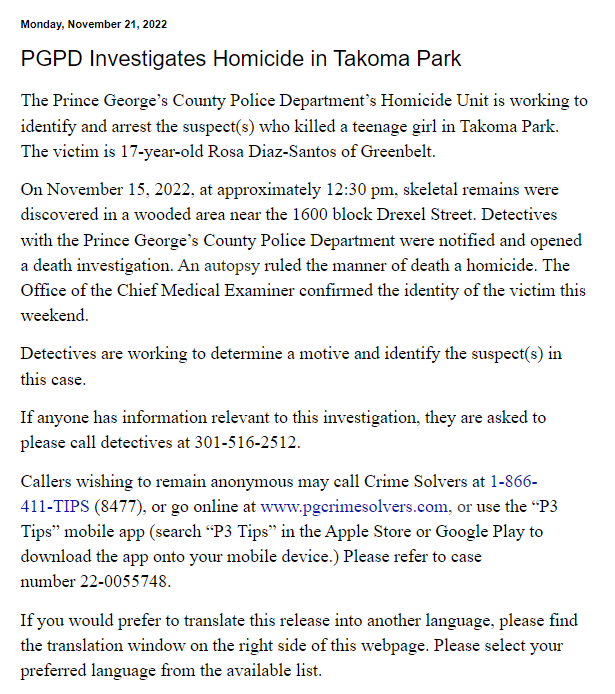 Everett Will On Twitter Rt Rsprousenews Icymi Skeletal Remains Found In Takoma Park Md Are 