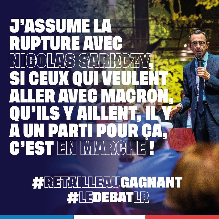 .@BrunoRetailleau : « Si on veut tout rebâtir, il faudra assumer une rupture avec le passé ! » #LeDebatLR #RetailleauGagnant