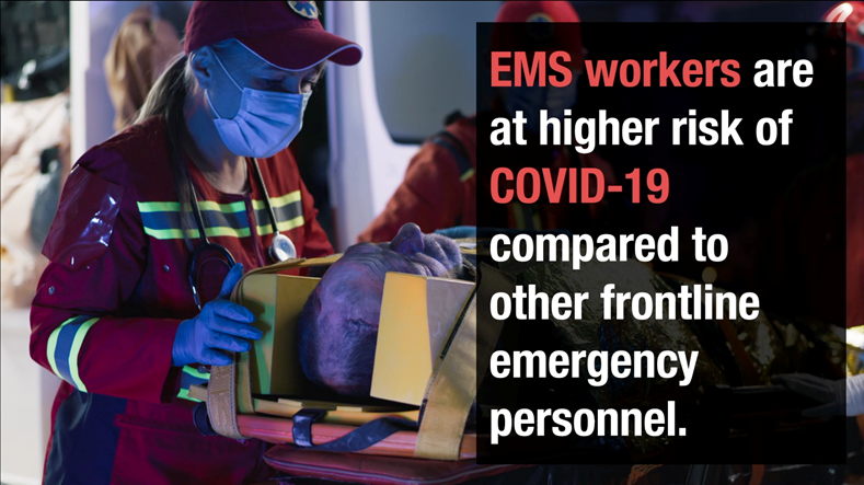 ebcBass's tweet photo. A new report from the Johns Hopkins Evidence-based Practice Center underscores that emergency medical service (#EMS) personnel are at⬆️risk of #COVID19 compared to other frontline emergency personnel. Read the report:
https://t.co/uFBmBJSUqI
@NHTSAgov @AHRQNews https://t.co/4B1gXYScOh