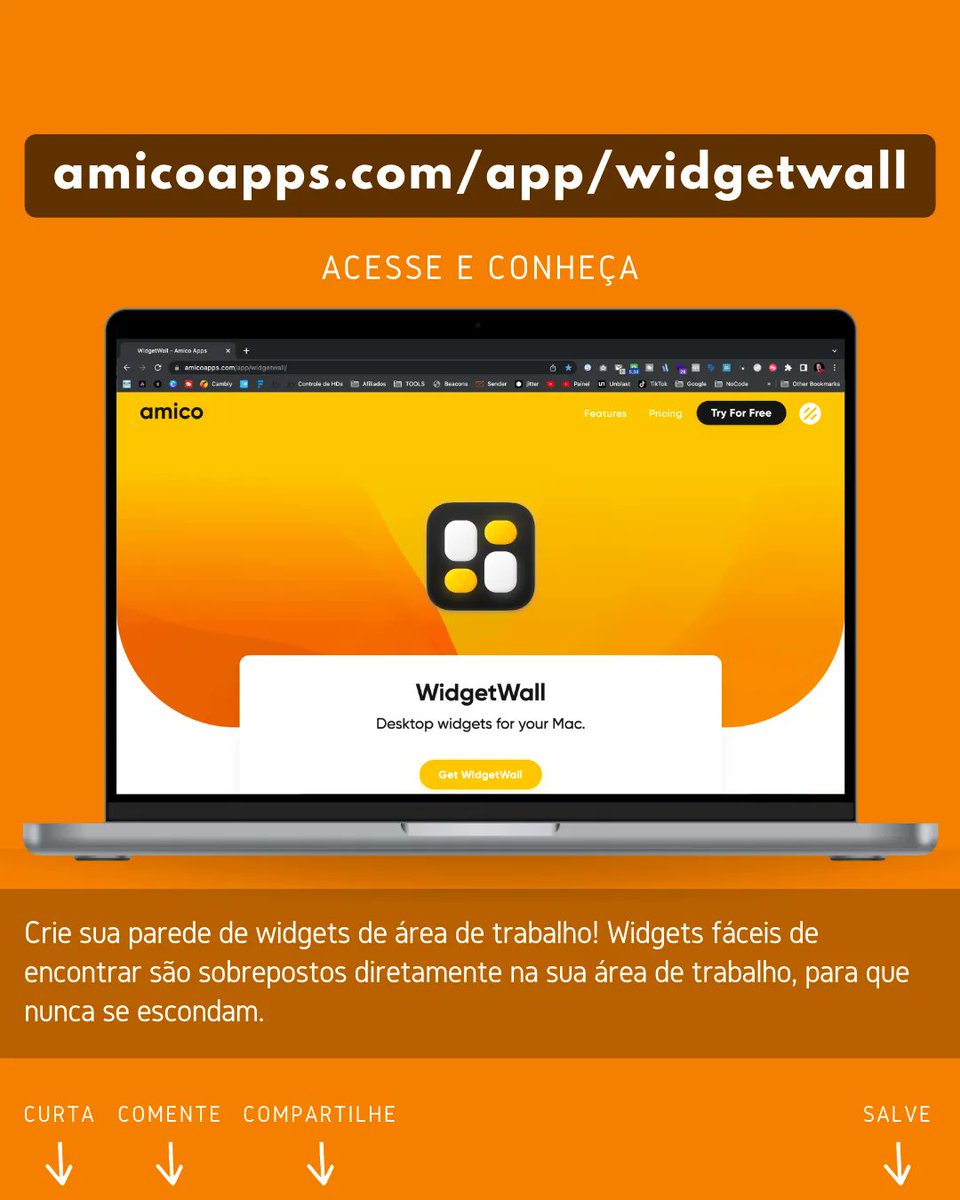 VlogTech4's tweet image. Crie sua parede de widgets de área de trabalho! Widgets fáceis de encontrar são sobrepostos diretamente na sua área de trabalho, para que nunca se escondam

Acesse e conheça  🧑🏼‍💻
buff.ly/3UZgrx2 

#vlogtech #macos #ferramentasdigitais #APP #websites #lifehacks