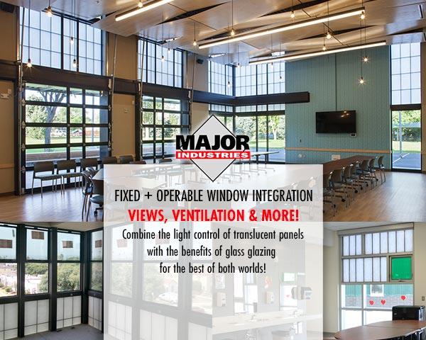 Integrated systems that provide light control plus the benefits of views and ventilation - that's what Guardian 275® mixed glazed systems can provide for your next project. Find out more at majorskylights.com/wall-system-so….