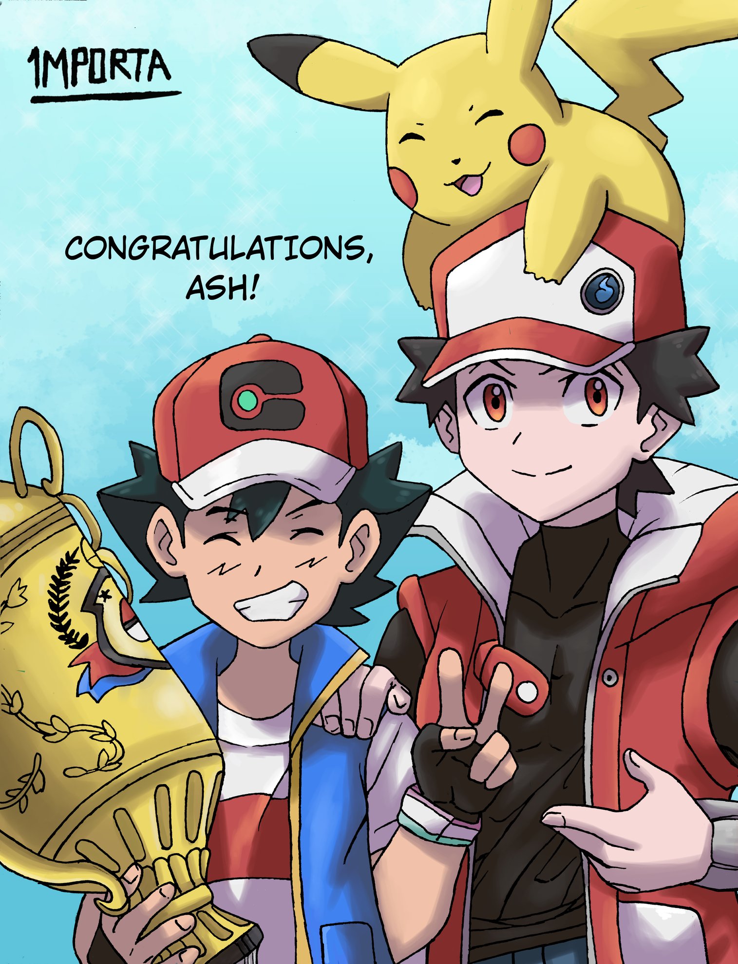 1mporta on "Congratulations! for all, Ash. #Red #Ash #Pikachu #Redpokemon #AshKetchum #Satoshi #trainer #Champions #PokemonMasterEX #PokemonMaster #anipoke #Pokemon #pokemonfanart #サトシ #レッド https://t.co/motD4vSBQr ...