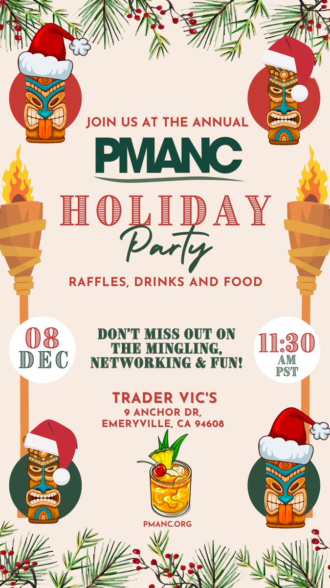 PMANCorg's tweet photo. Join the Fun at the Annual PMANC Holiday Party! Please contact Eliana@pmanc.org for any questions and/or assistance. 🎄🎅🏽♥️ https://t.co/2T3MlGegXp