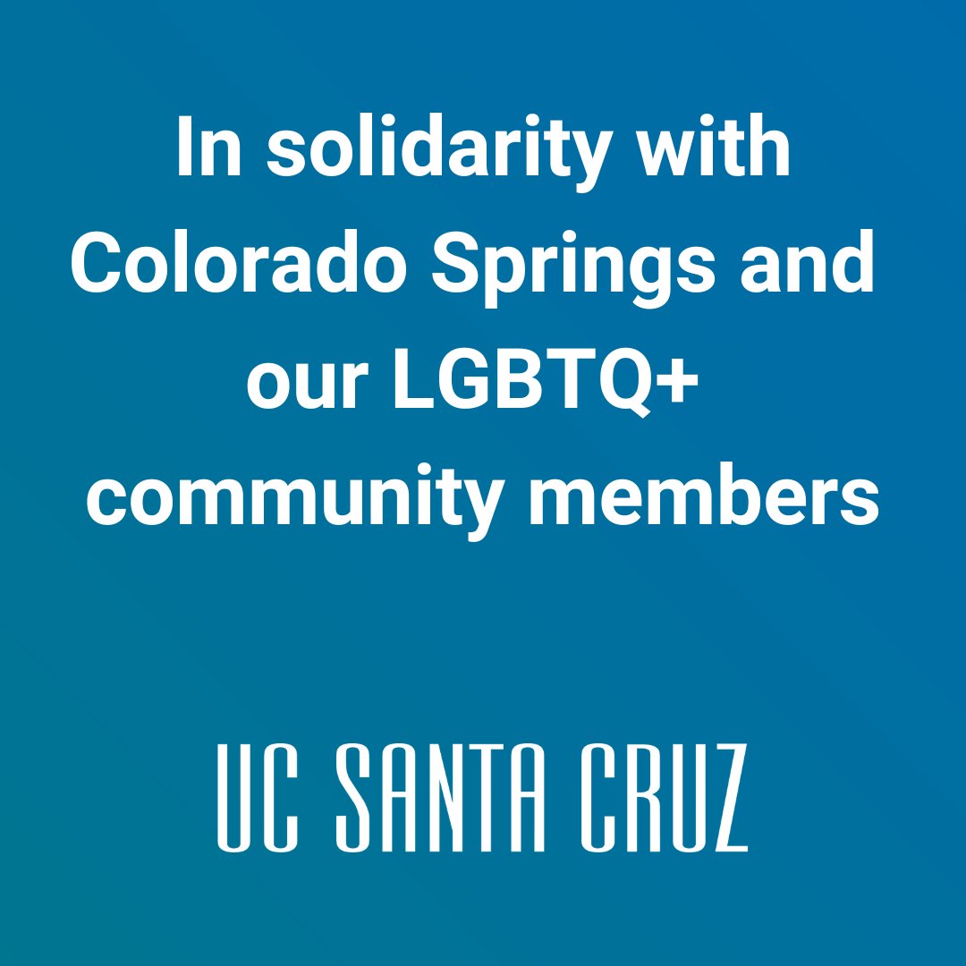 To our LGBTQ+ community members, let us be clear: we see you, we believe in you, and we are a better university because of you. 

Read our full campus message on the tragic events that occurred in Colorado Springs, CO and access campus resources: bit.ly/3tMtS7x
