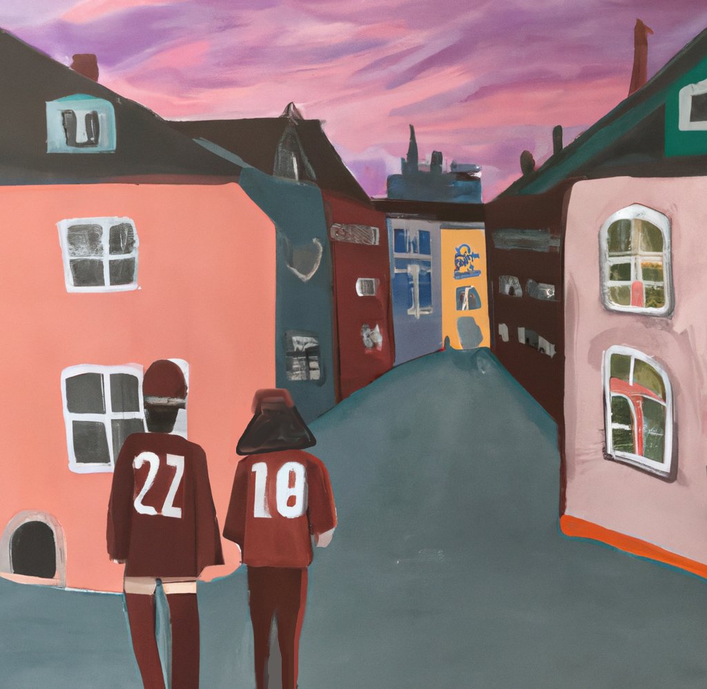 KathrineMiStone's tweet photo. Playing around with #dalle2 - way too addictive. 

But this is perfect for tomorrows first game against Tunisia!

#vm2022 #aiimage #aiart #AIArtworks #dalle #midjourneyart #QatarWorldCup2022 https://t.co/o0llNEaFYL