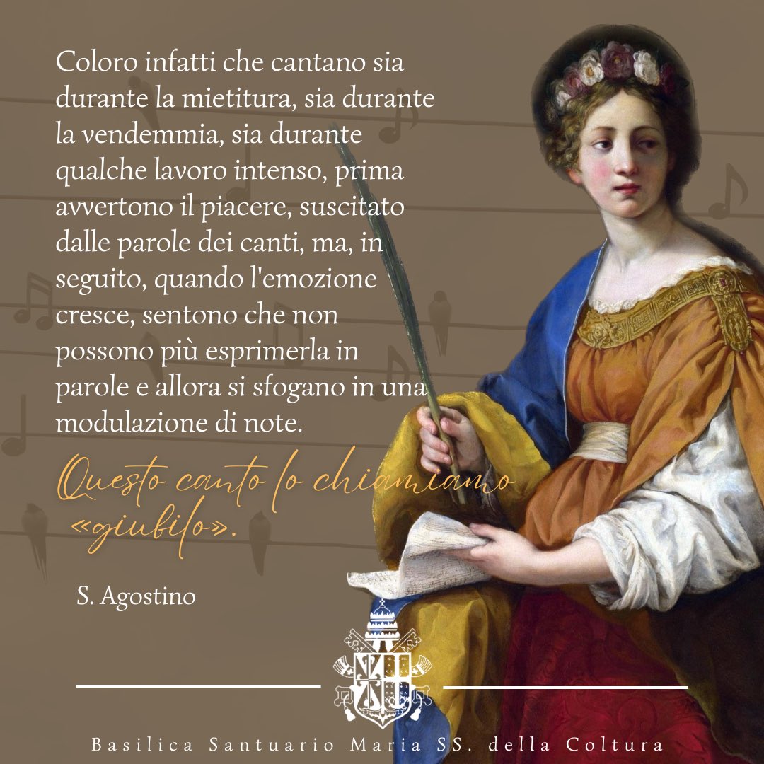 BVMColtura's tweet photo. Questo canto lo chiamiamo «#giubilo».
#SantaCecilia https://t.co/UTlzxWQ3q6