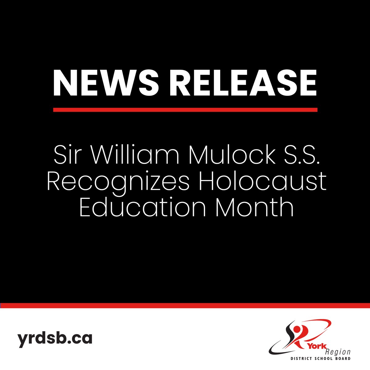 📰NEWS RELEASE📰

Sir William Mulock S.S. Students and Staff Recognize Holocaust Education Month 

Learn more: www2.yrdsb.ca/sir-william-mu…

<a href="/SWMSS_Ravens/">Sir Wm Mulock SS</a>