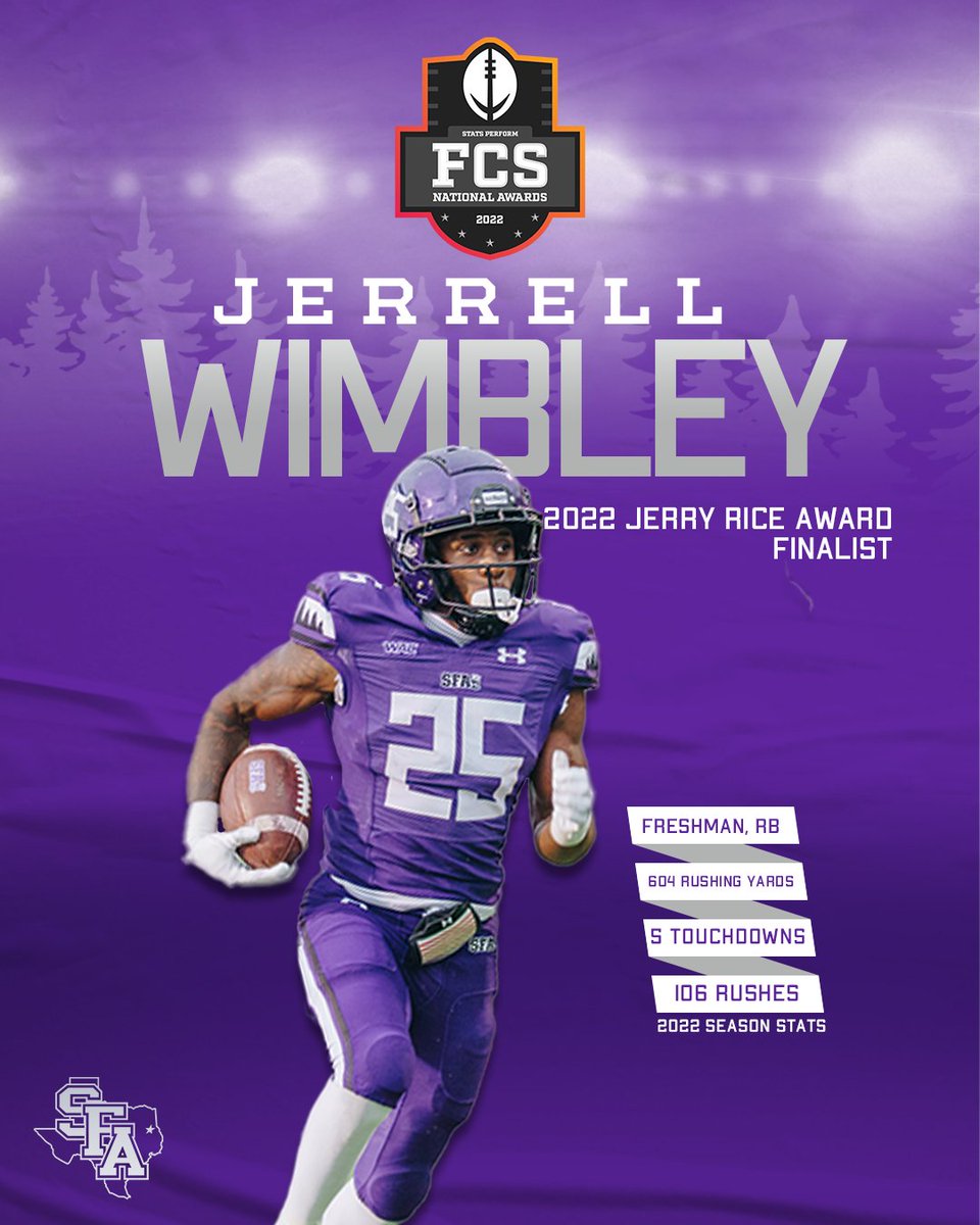 Congratulations to Jerrell Wimbley on being named a finalist for the 2022 Jerry Rice Award! 🔥

#AxeEm x #RaiseTheAxe