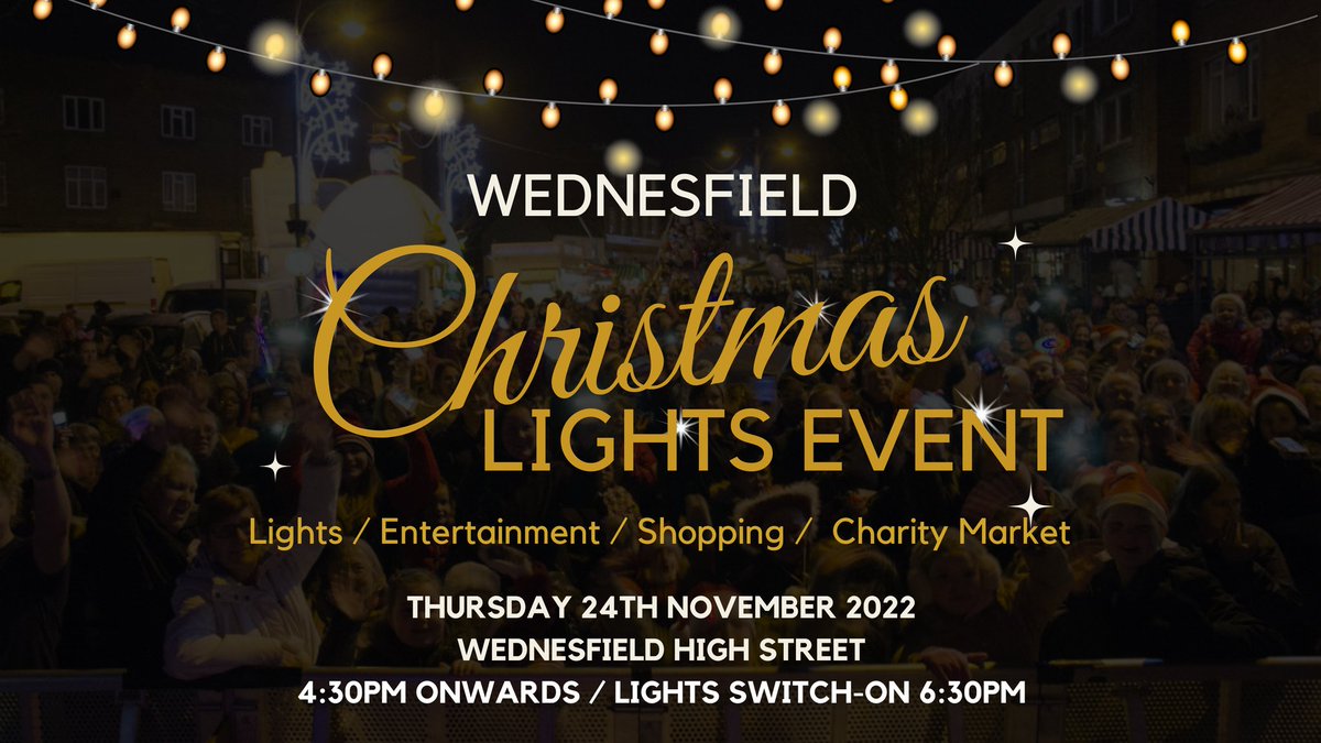 We'll be at Wednesfield's annual Christmas Lights switch-on event this Thursday, 24th November from 4:30pm onwards, with the lights going on at 6:30pm!