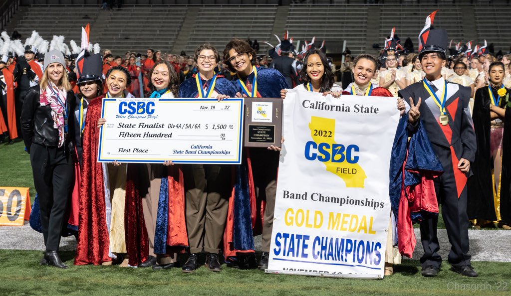 Congratulations to your Division 4A/5A/6A Gold Medal State Champions The Spirit of Great Oak! #CSBC2022 #wherechampionsplay