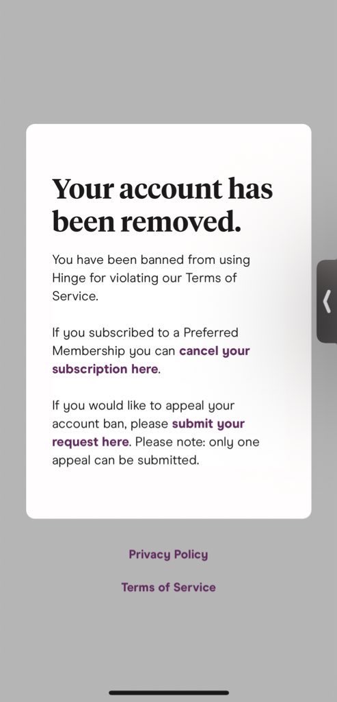 killmefam's tweet image. Why did you IP &amp;amp; Hardware ban me on Hinge? I did nothing wrong @hinge