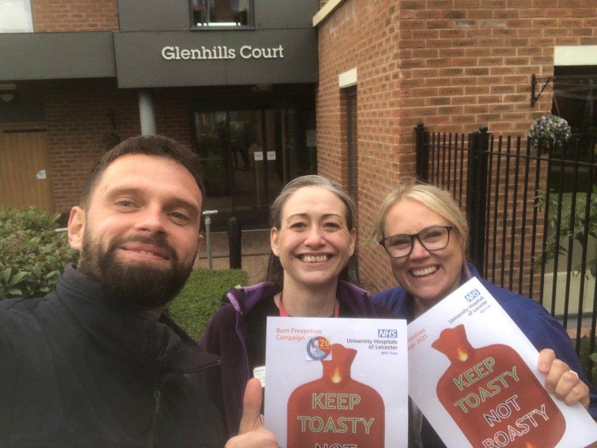 Hot Water Bottles 🔥 Our message is always 'Keep Toasty not Roasty' Check for spilts and for the British kite mark.  Never use boiling water and fill away from the body ! Thanks to <a href="/LFRSFireControl/">Leicestershire Fire Control</a> <a href="/LFRS_CommSafety/">LFRS Community Safety</a> for joining us with our winter campaign spreading the message 🔥
