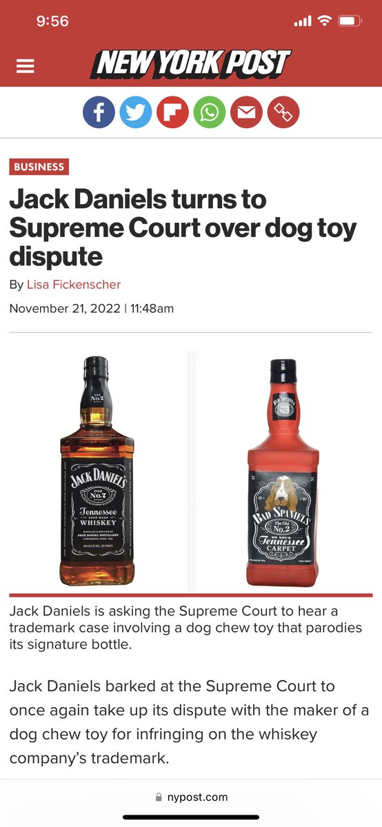 USAs høyesterett nettopp: Skal revurdere sitt forhold til Jack Daniel🤠