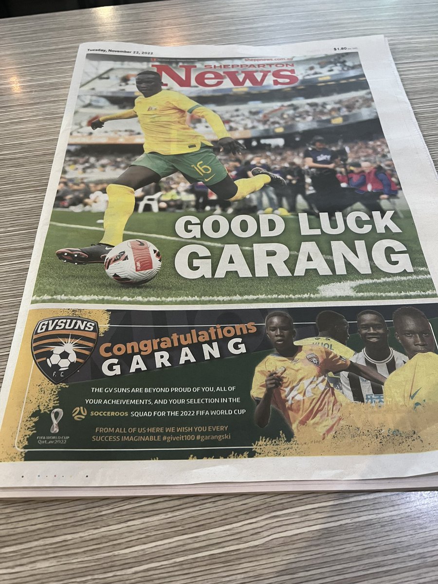 Good luck Garang, we’re all cheering you on. #MMGSport
