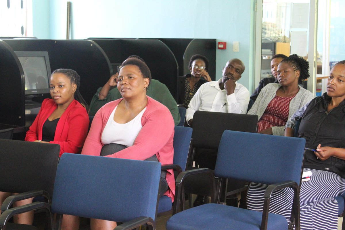 JonathanCyberSD's tweet photo. Eswatini National Library Service employees being Attentive to Jonathan Cyber's presentation on cybersecurity. 

We are Ensuring A Secure Cyber Space For All. 

@ESCCOM_eswatini https://t.co/oenBKeDaS3