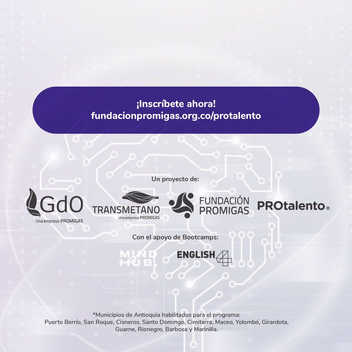 FundPromigas's tweet photo. 👨🏻‍💻 ¿#SabíasQue en Colombia 🇨🇴  los  #ProgramadoresWeb tienen un salario entre 2.7 y 3 millones de pesos? 😱

Junto a #GdO, #Transmetano y en alianza con @protalentolatam, abrimos nuevamente la convocatoria para entregar becas de formación #Tech

Más info⏭️ https://t.co/yewuH65gVs https://t.co/BdaUWZVhq2