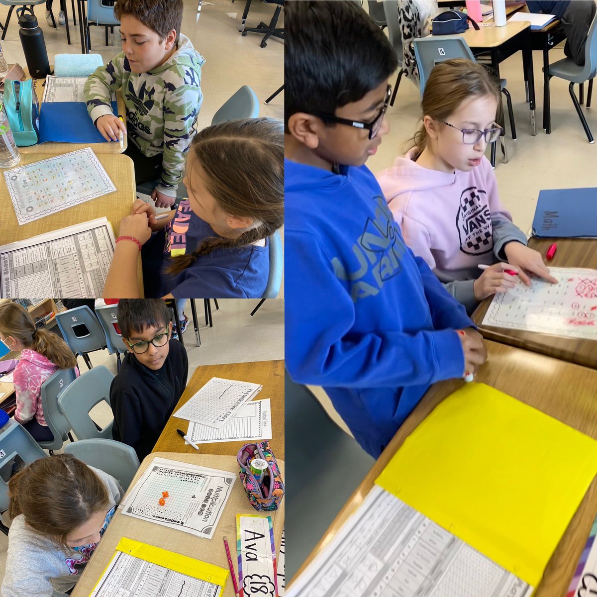 MrsAJargilo's tweet photo. We started off our multiplication unit with some games! 🎲 https://t.co/6mAKWgzE4I