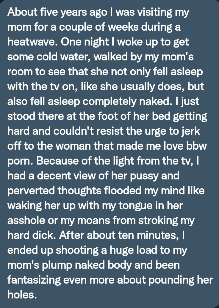 Pervconfession On Twitter He Jerked To His Sleeping Mom
