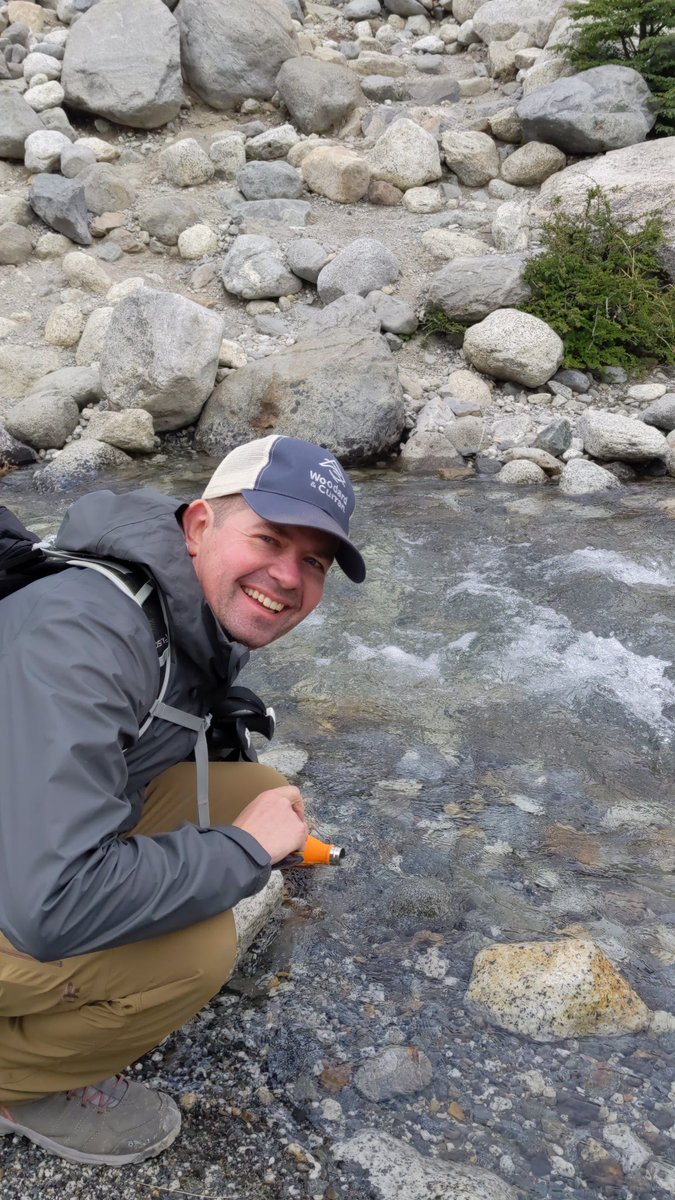 kendanila's tweet photo. The well-traveled @woodardcurran hat made its way to Patagonia where the #cleanwater in the rivers makes for a great mid-hike water bottle refill. https://t.co/BxCHGJXOPO