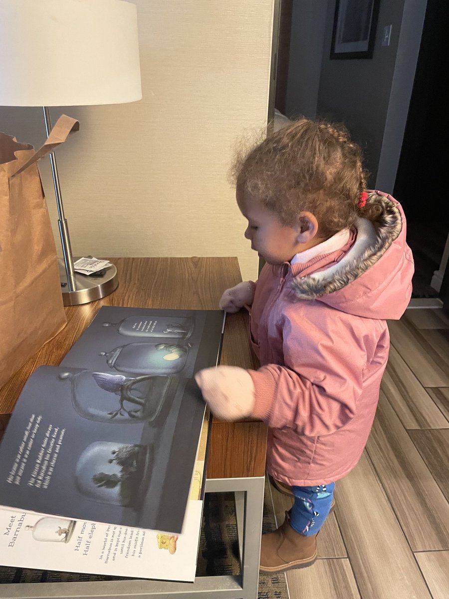 pullen_claudine's tweet image. Loving her new book by The Fan Brothers ⁦@opifan64⁩ #thebarnabusproject. Her words: I like this one :)