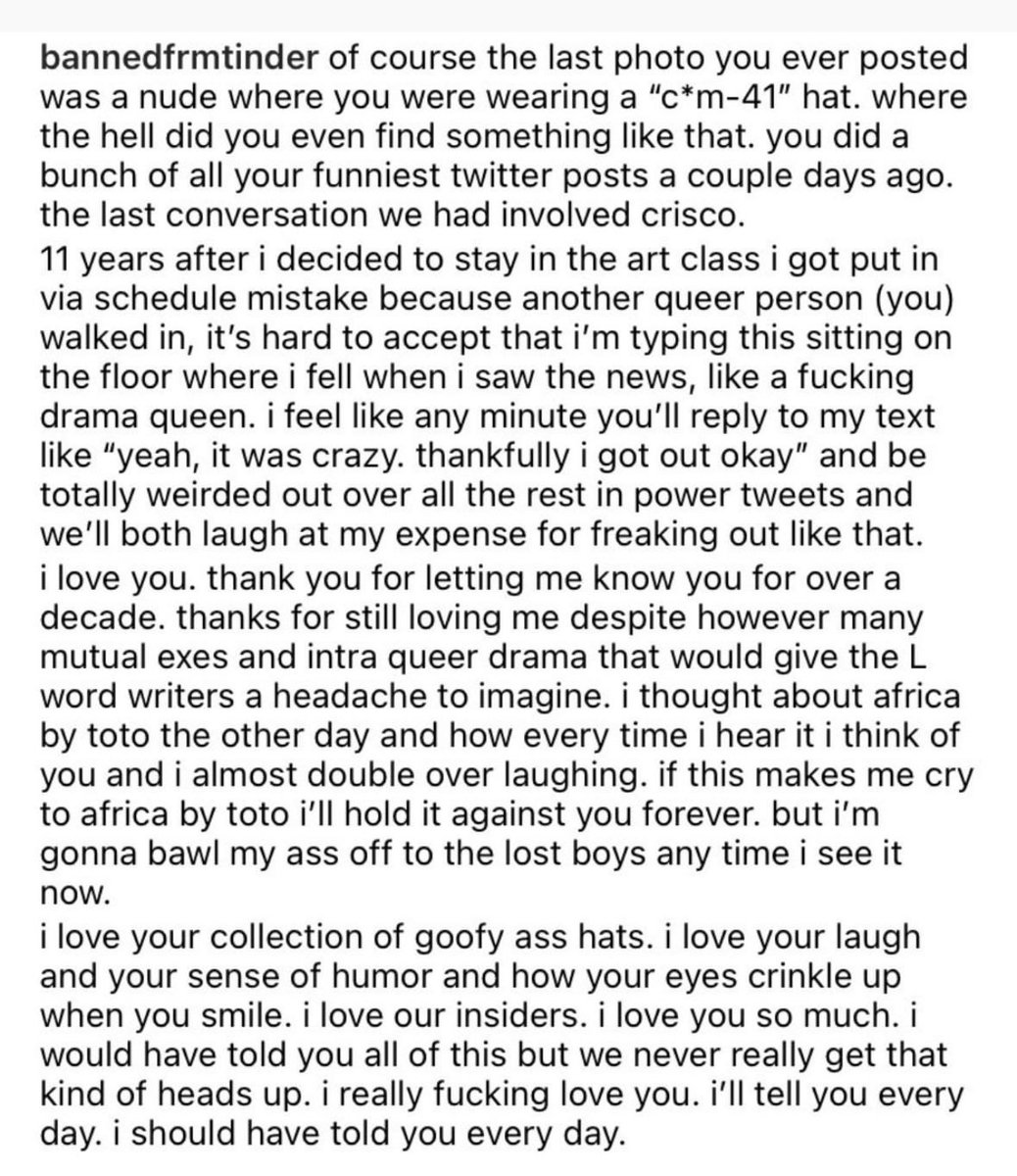 fransexuality's tweet image. 🕊️ daniel davis aston 🕊️ there’s a twitter thread circulating about his death from someone who didn’t really know him. thankfully we have these words from someone who did.