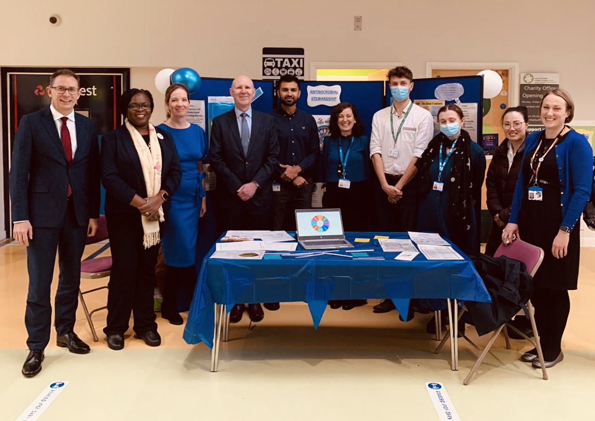 Well done to all the AMS Pharmacy Team for their hard work pulling our WAAW campaign together! Fortunate to welcome some very special helpers today to spread the  #AntibioticAwarenessWeek message at MFT! <a href="/DrKieranHand/">Kieran Hand PhD</a> <a href="/DrDianeAshiru/">Diane Ashiru, PhD</a> <a href="/davidwebb_1/">David Webb</a> <a href="/GillianDamant/">Gillian Damant</a> <a href="/MFT_Pharmacy/">MFT_Pharmacy</a>