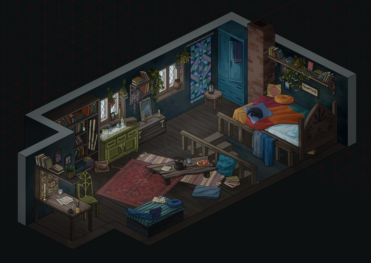 anne_svart's tweet photo. #digitalart #originalcharacter #oc #isometric #interior  #medieval #fantasy  
Izbooshka (witch hut) vol. 2 https://t.co/FgtEafwIXN