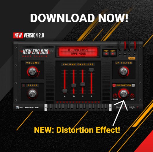 Xclusive_Audio's tweet photo. ⚠️📢FREE UPDATE for New Era 808 v2🔥. Go download it now! New Distortion effect, M1 support for MAC systems and bug fixes. https://t.co/AcQcrpQCLX https://t.co/4BLSUXgfUk