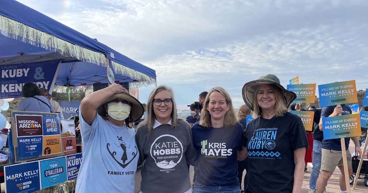 jaynieparrish's tweet image. Sko @krismayes! We’re rootin’ for ya. 
Congrats @katiehobbs!
Thank you @LaurenKuby! 

✅ Uplifting tribal &amp;amp; rural communities
✅ Pro-choice Democratic leaders
✅ Standing against political extremism, racism, &amp;amp; hate

This is the way to move our state forward. #nativevote22